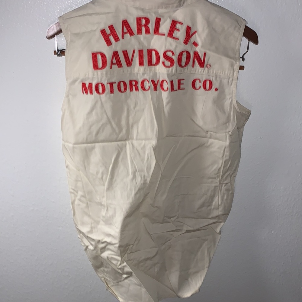 NWT HARLEY DAVIDSON WOVEN SLEEVELESS TOP - Picture 7 of 10
